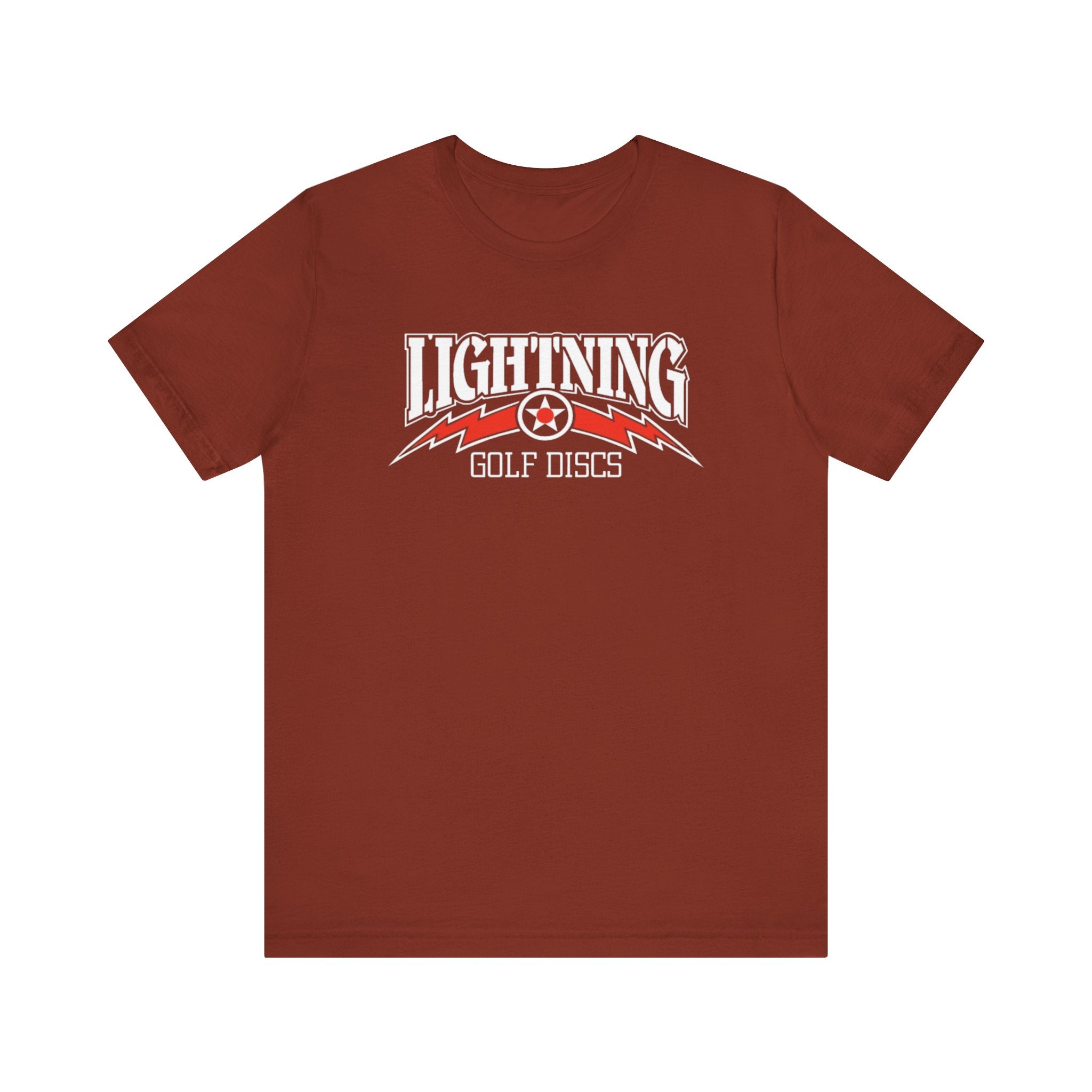 Lightning Golf Discs Original (OG) Logo USA Unisex Jersey Short Sleeve Disc Golf Tee