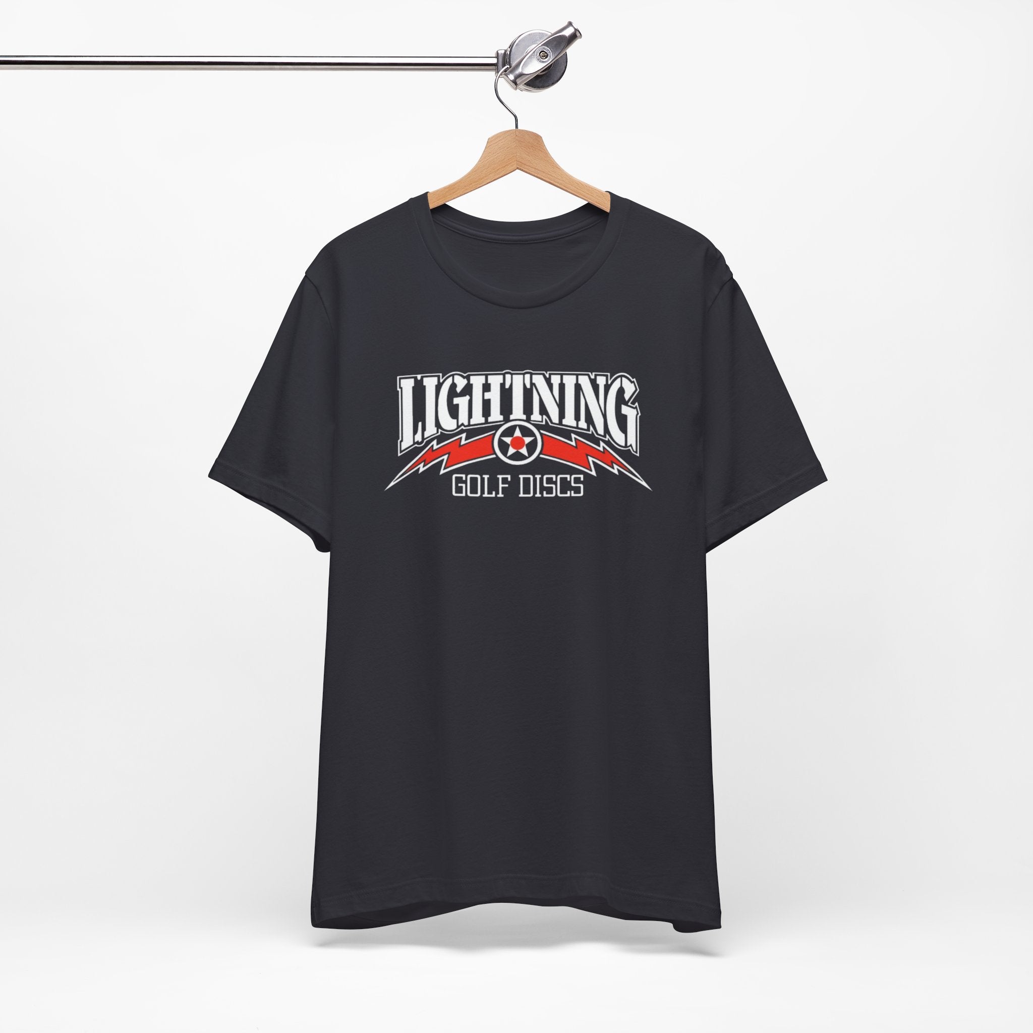 Lightning Golf Discs Original (OG) Logo USA Unisex Jersey Short Sleeve Disc Golf Tee