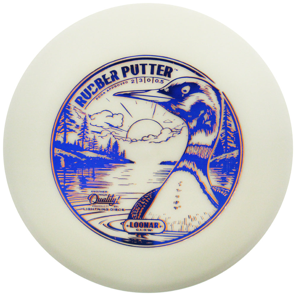 Lightning Strikeout Loonar Glow Rubber Putter Golf Disc