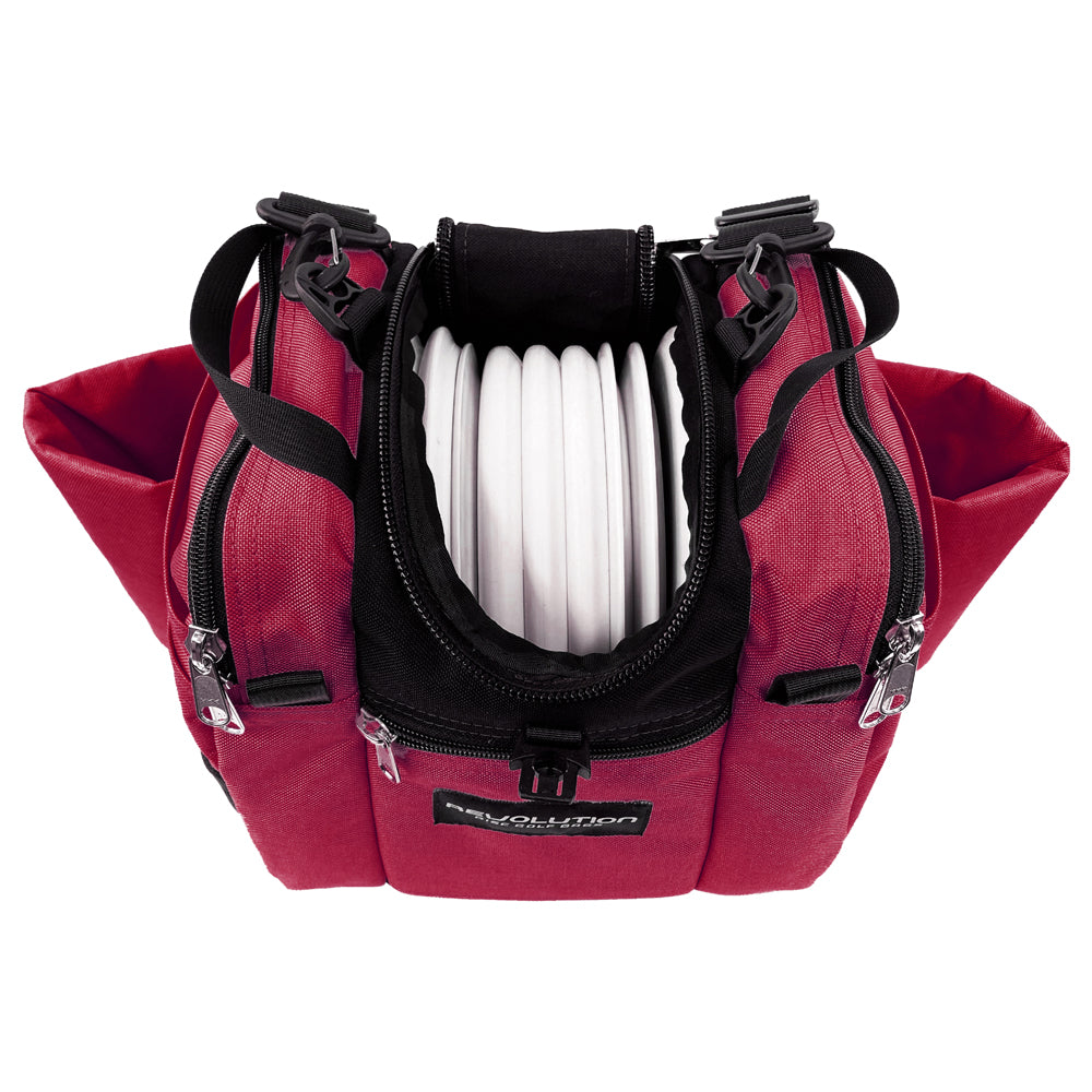 Revolution Mini Deluxe V3 Disc Golf Bag - Crimson