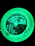 #2 Driver by Lightning Discs, shown in Loonar Glow plastic that glows brightly at night and floats in water, with a durable, grippy feel and ideal for controlled distance shots.