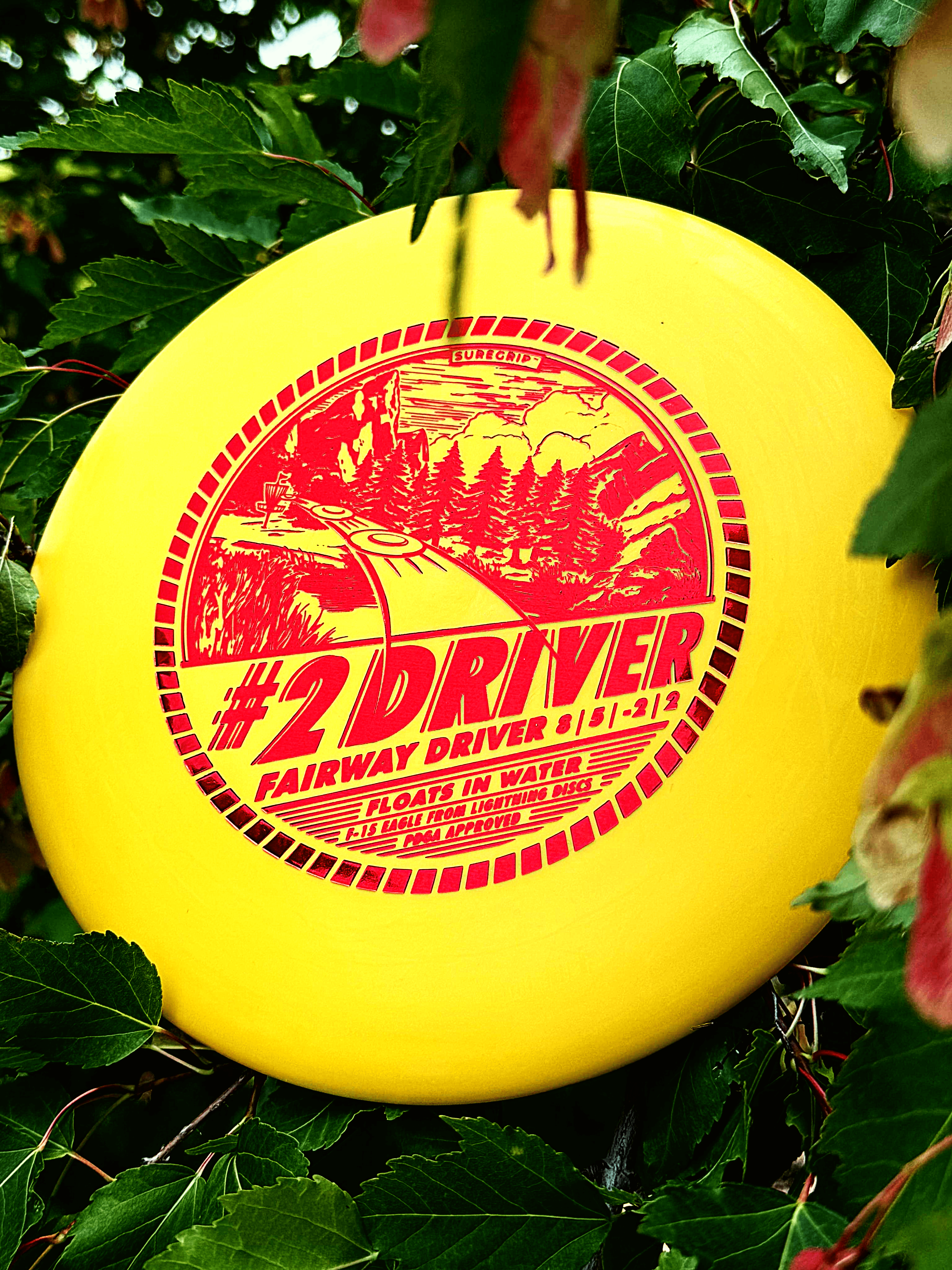 Lightning Discs #2 Driver, a slightly understable fairway driver with a beveled edge and bold stamp, designed for long, accurate flights with minimal fade.